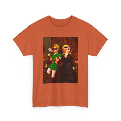 Link and Zelda Chillin' With Cigars Tee