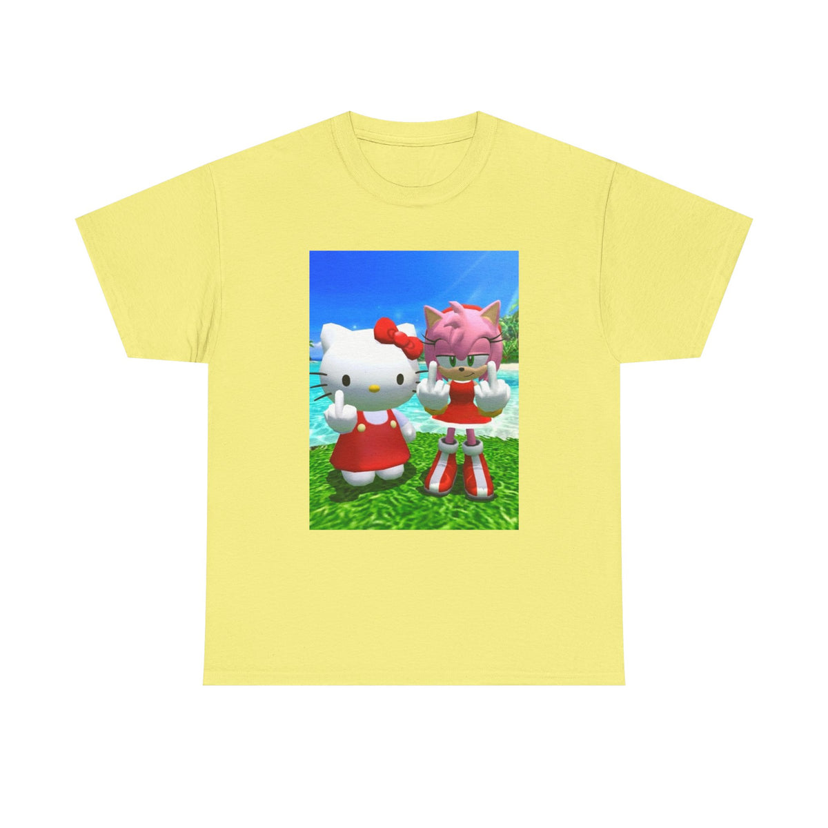 Hello Kitty and Amy Flipping Off Tee