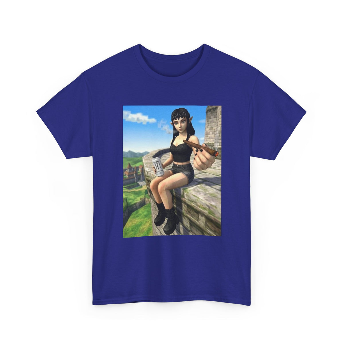 Edgy Elf Offering You A Blunt Tee