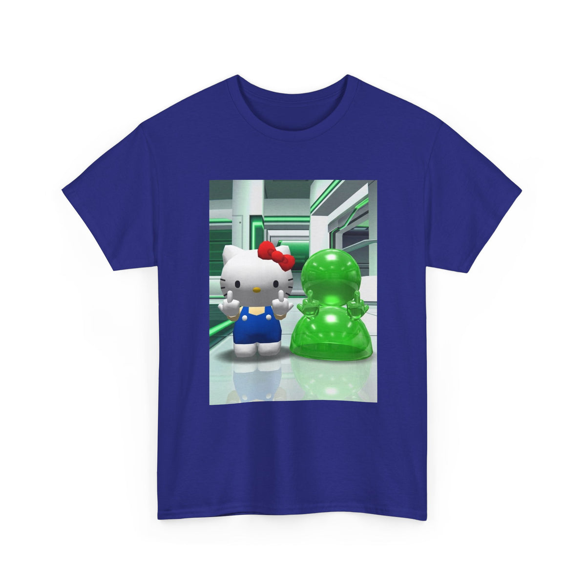 Kitty And Slime Flipping The Bird Tee