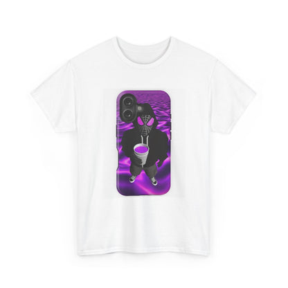Pixelated Web-Slinger Holding Purple Drink Tee