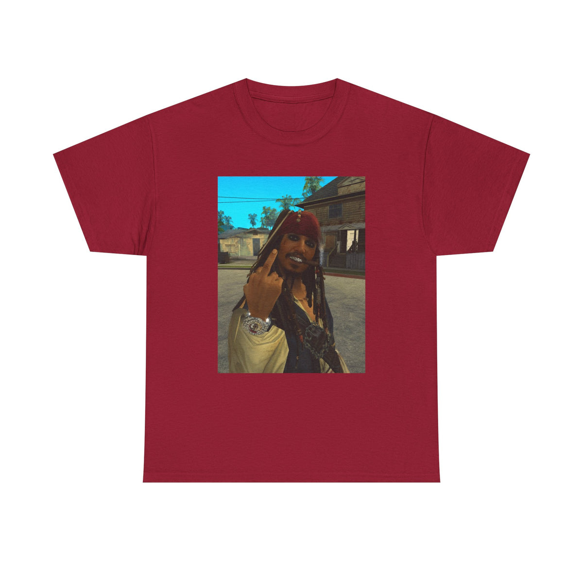 Gangster Jack Sparrow Flipping The Bird Tee