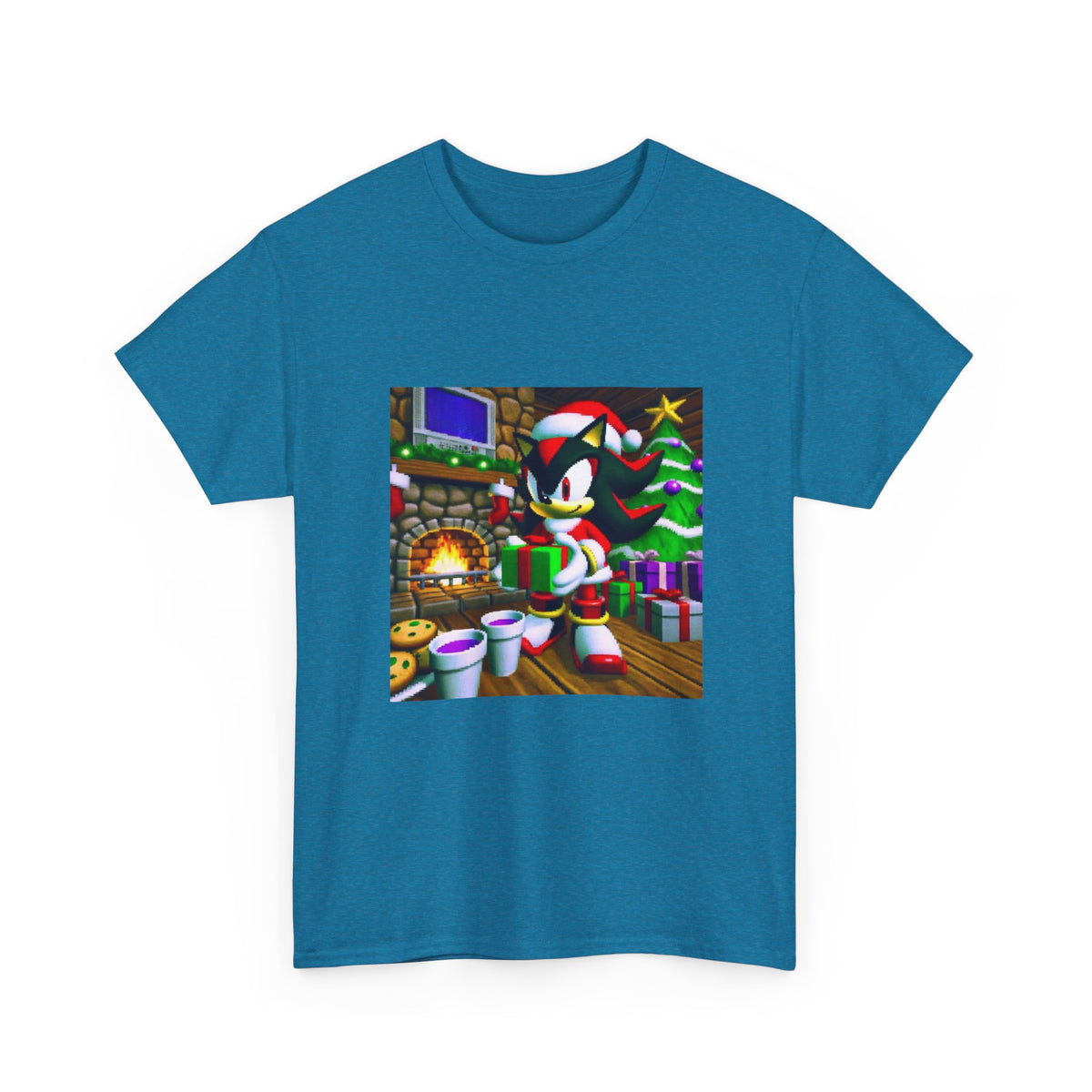 Shadow The Hedgehog Christmas Drip Tee
