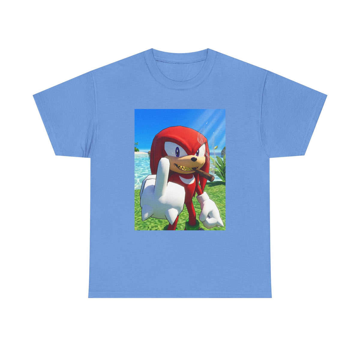Knuckles Smoking Cigar On Tropical Beach
