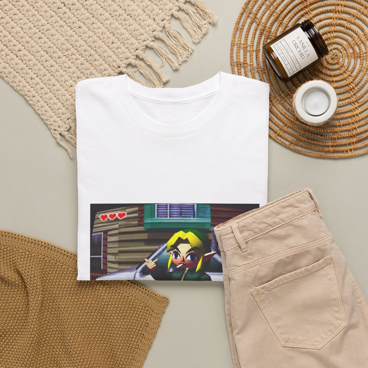 Link Smoking And Flipping The Bird Tee