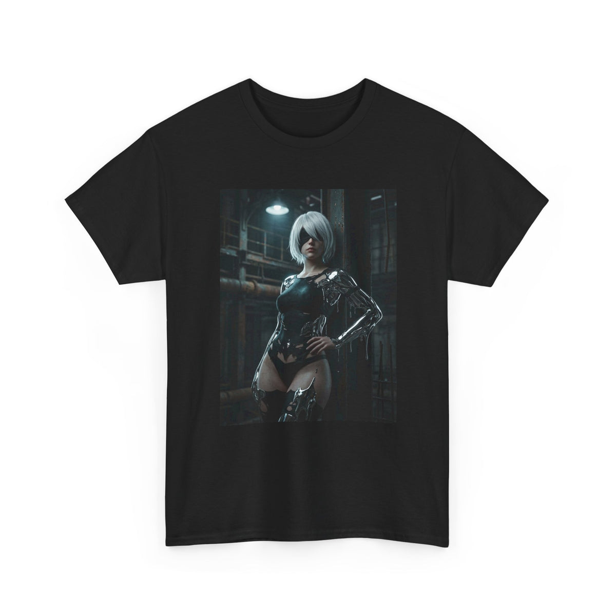 Android In Melted Chrome Cyberpunk Tee