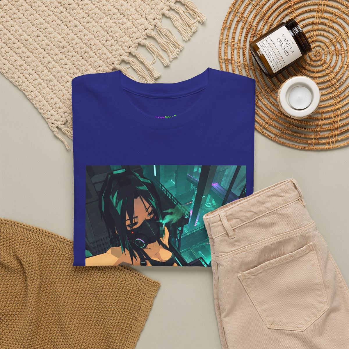 Midnight Ember Leaf Graphic Tee