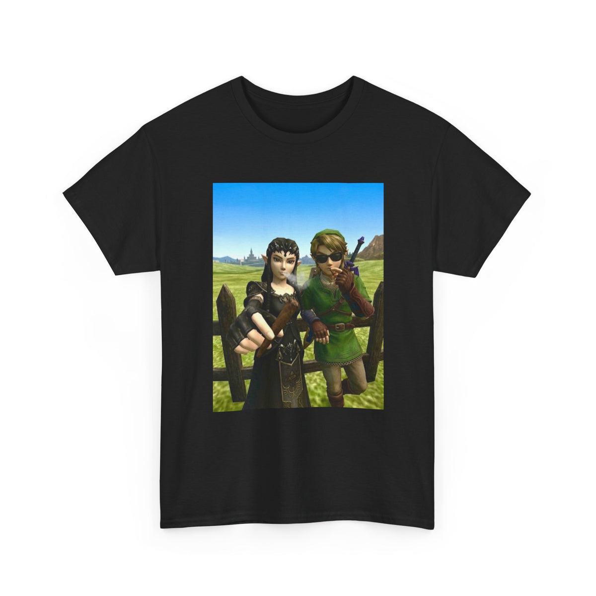 Link And Midna Smoking Blunts Tee