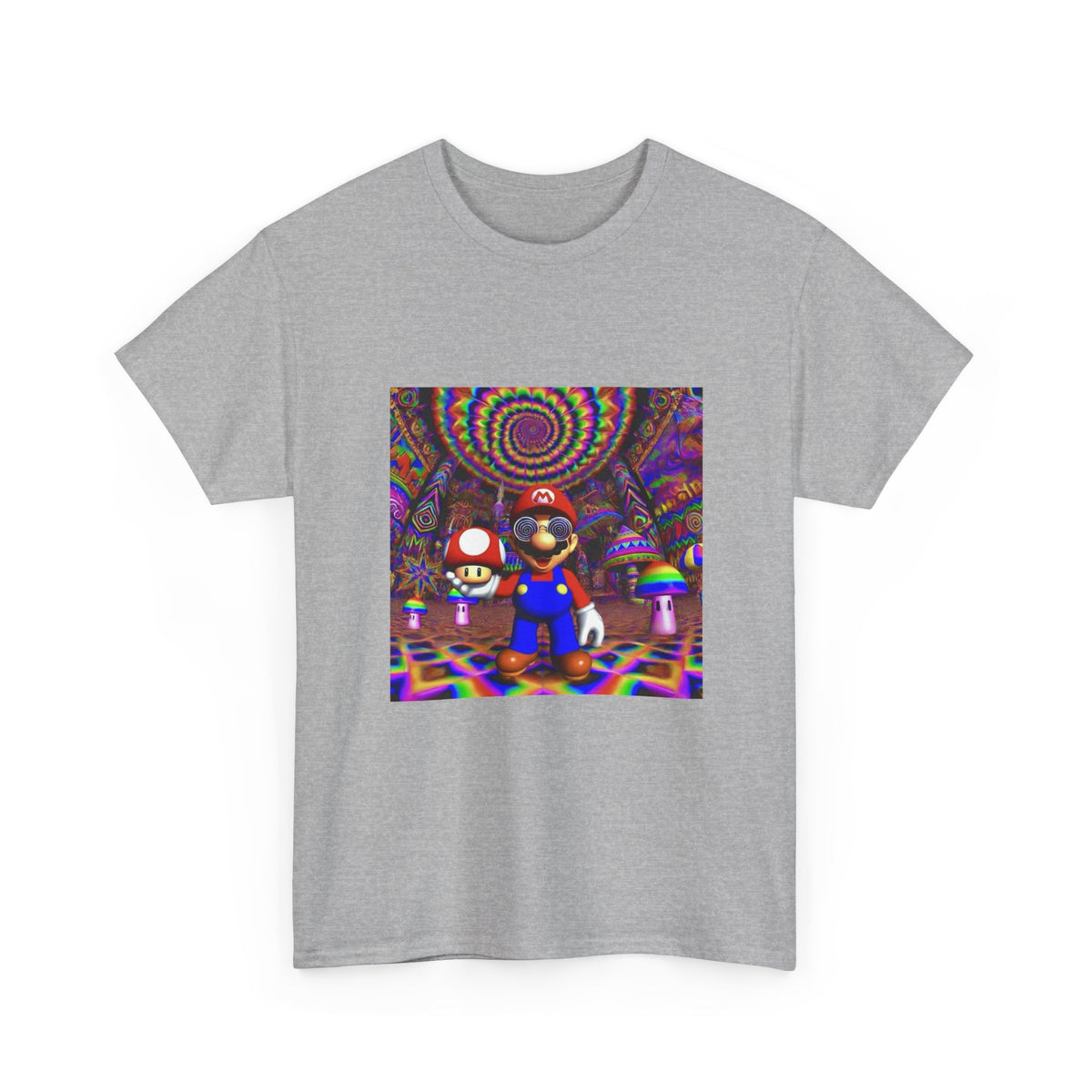 Tripping Mario Holding A Super Mushroom
