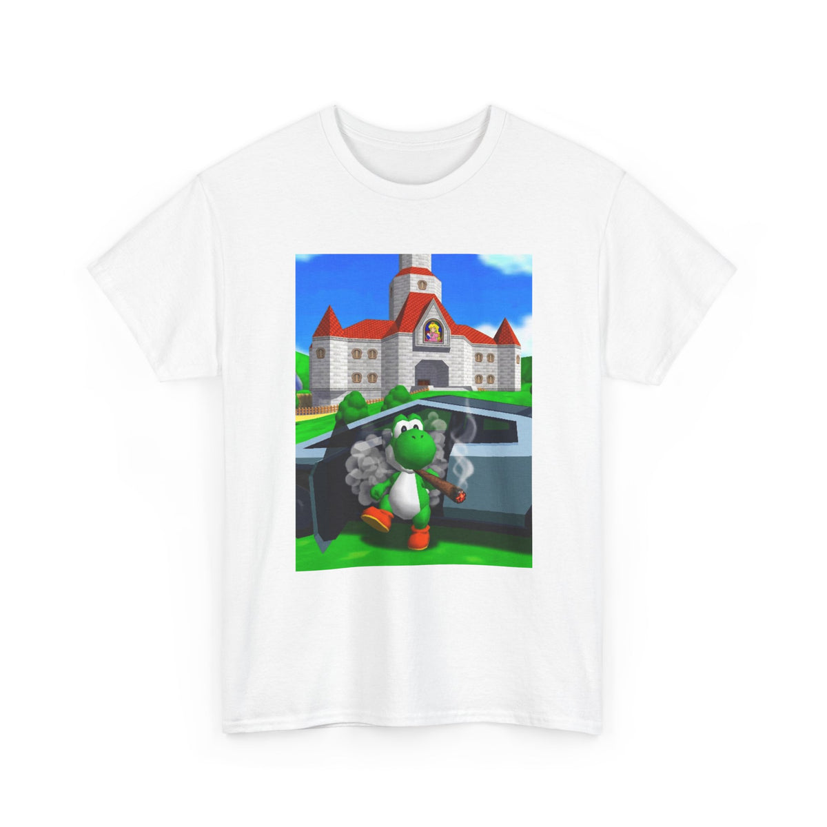 Yoshi Hotboxing Outside Princess Peach's Castle