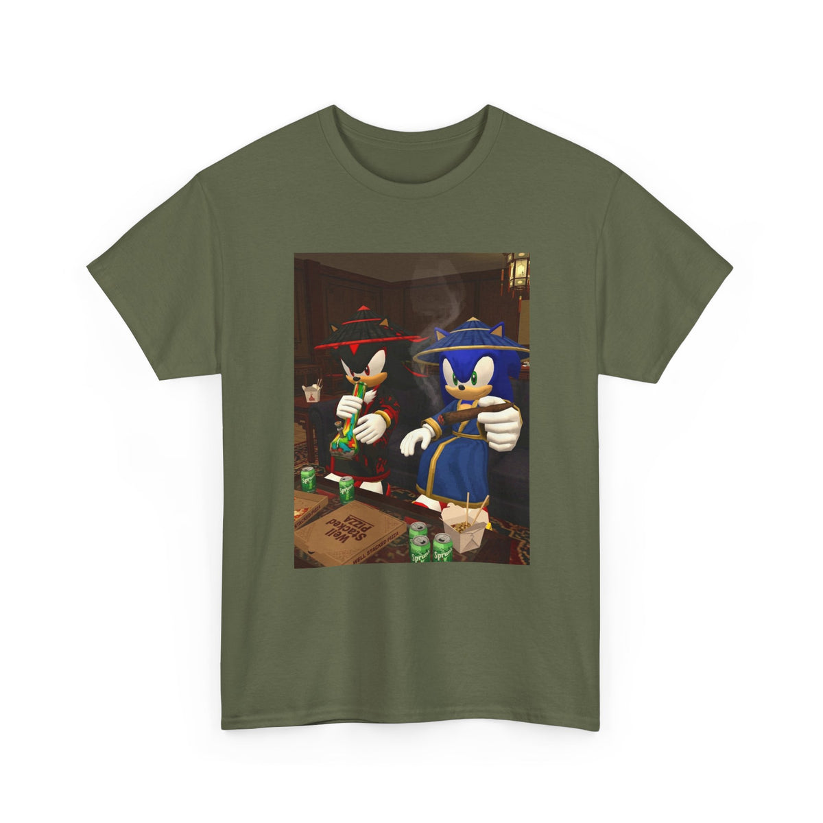 Shadow and Sonic Smoking Chill Tee
