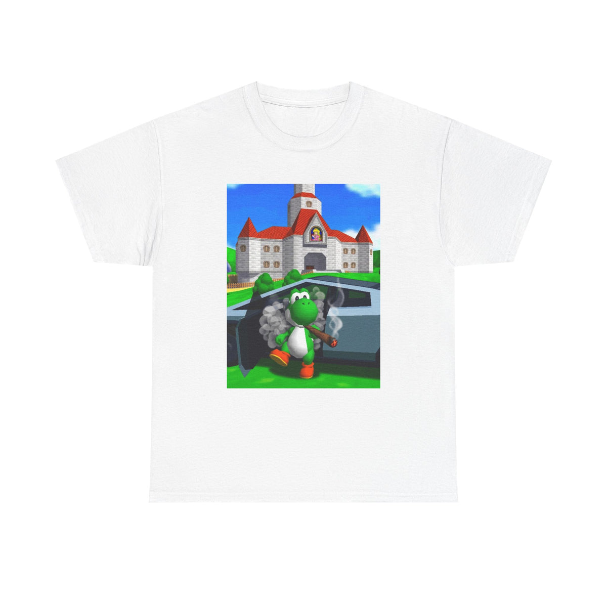 Yoshi Hotboxing Outside Princess Peach's Castle