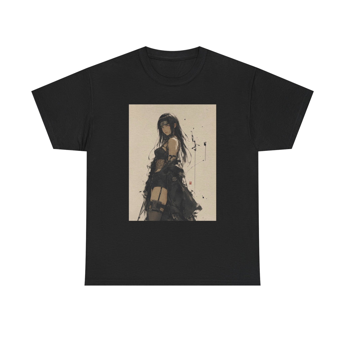 Anime Goth Girl Standing Confidently Tee