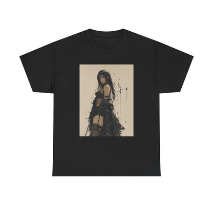 Anime Goth Girl Standing Confidently Tee