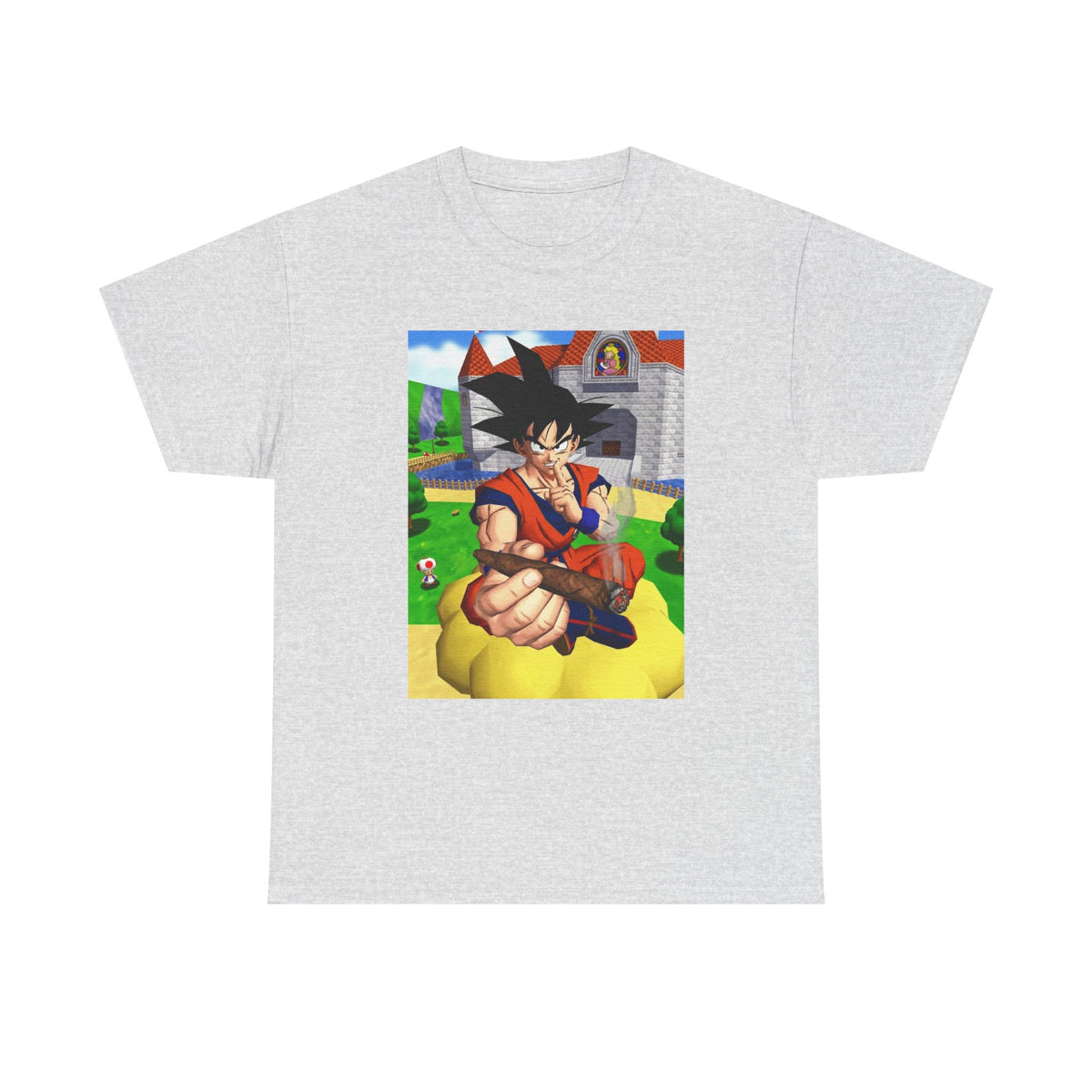 Goku Blazing On Nimbus At Mushroom Kingdom