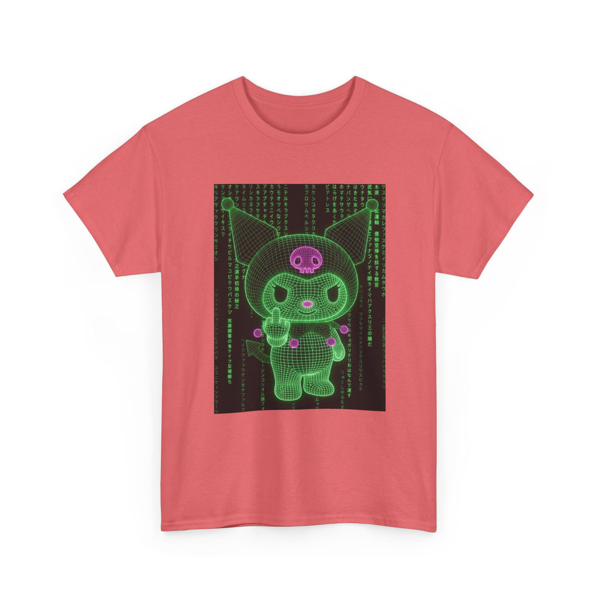 Wireframe Kuromi Flipping The Bird Tee