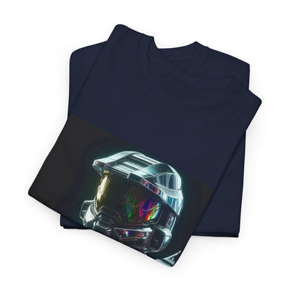 Chrome Cybernetic Commander With Rainbow Visor
