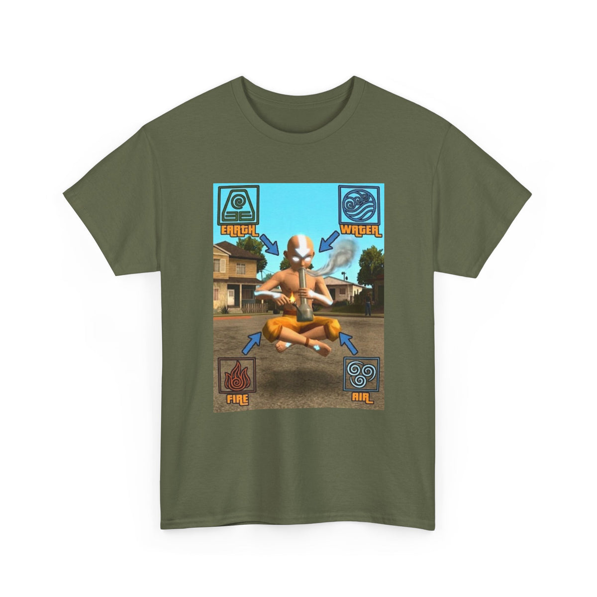 Bender Aang Meditating with Bong Tee