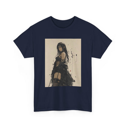Anime Goth Girl Standing Confidently Tee
