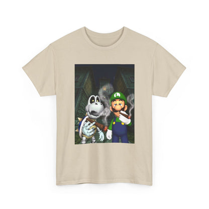 Luigi And Dry Bones Smoking In Spooky Mansion