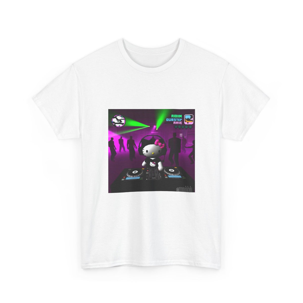Hello Kitty DJing Dubstep Rave Tee