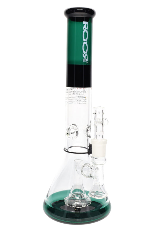 ROOR Tech 14″ Solid Color Mouthpiece Beaker Bong with Perc – 5mm
