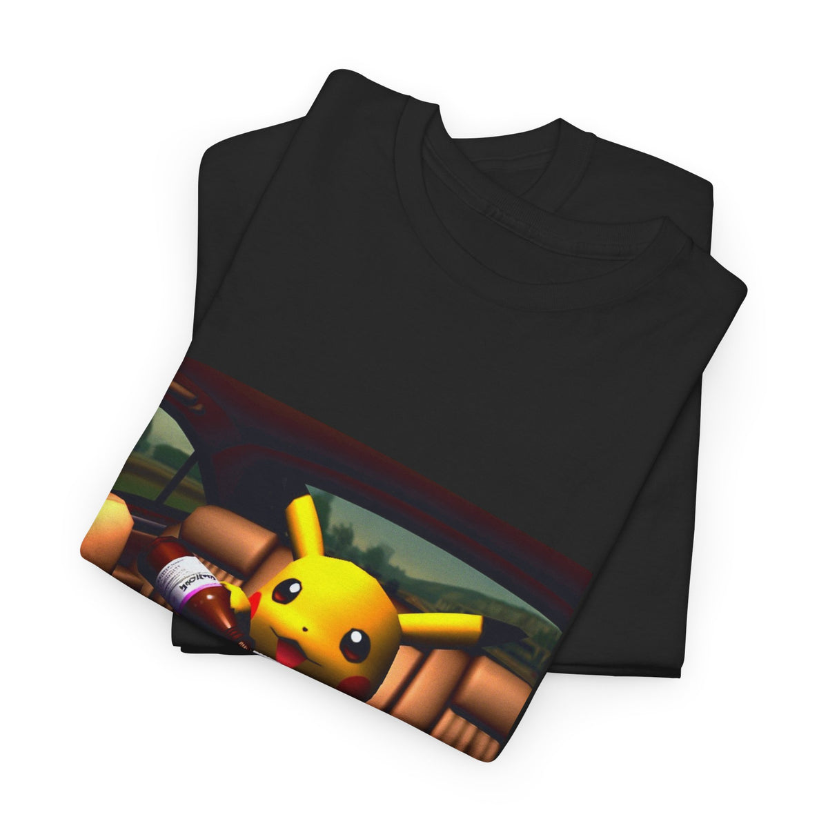 Pikachu Pouring Lean In Car Tee