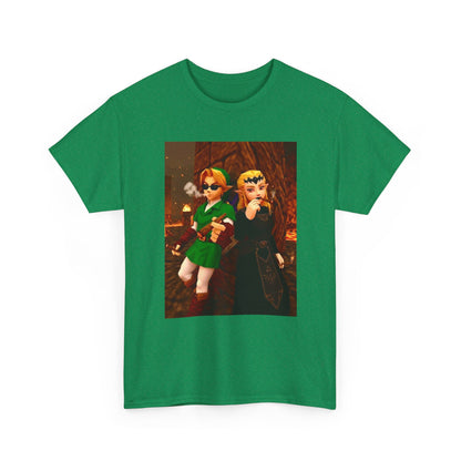 Link and Zelda Chillin' With Cigars Tee