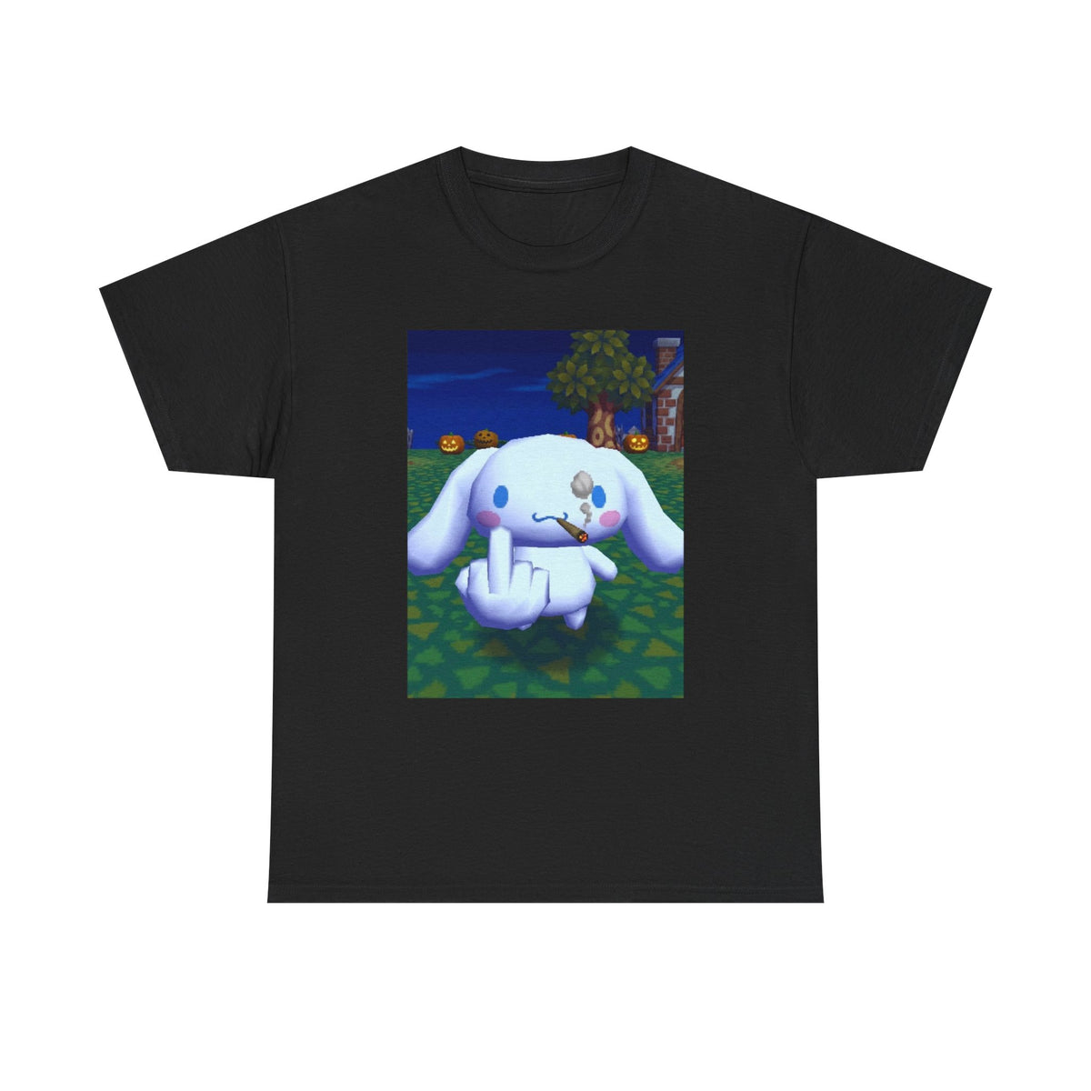 Cinnamoroll Smoking Blunt Flipping Bird Tee