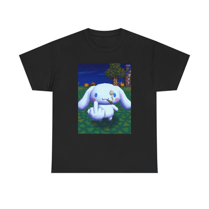 Cinnamoroll Smoking Blunt Flipping Bird Tee
