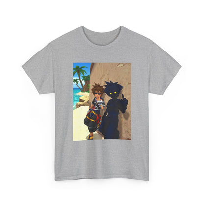 Sora And Shadow Flipping Off On Beach
