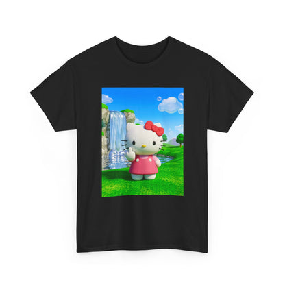Kitty Flips The Bird Waterfall Tee