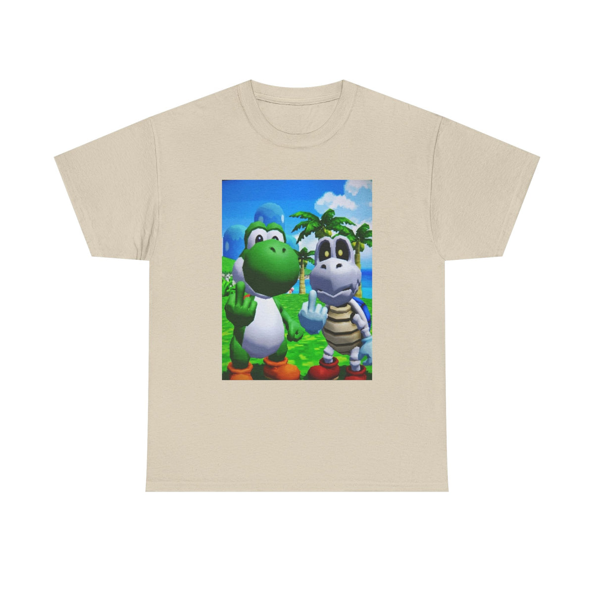 Yoshi And Dry Bones Flipping The Bird Tee