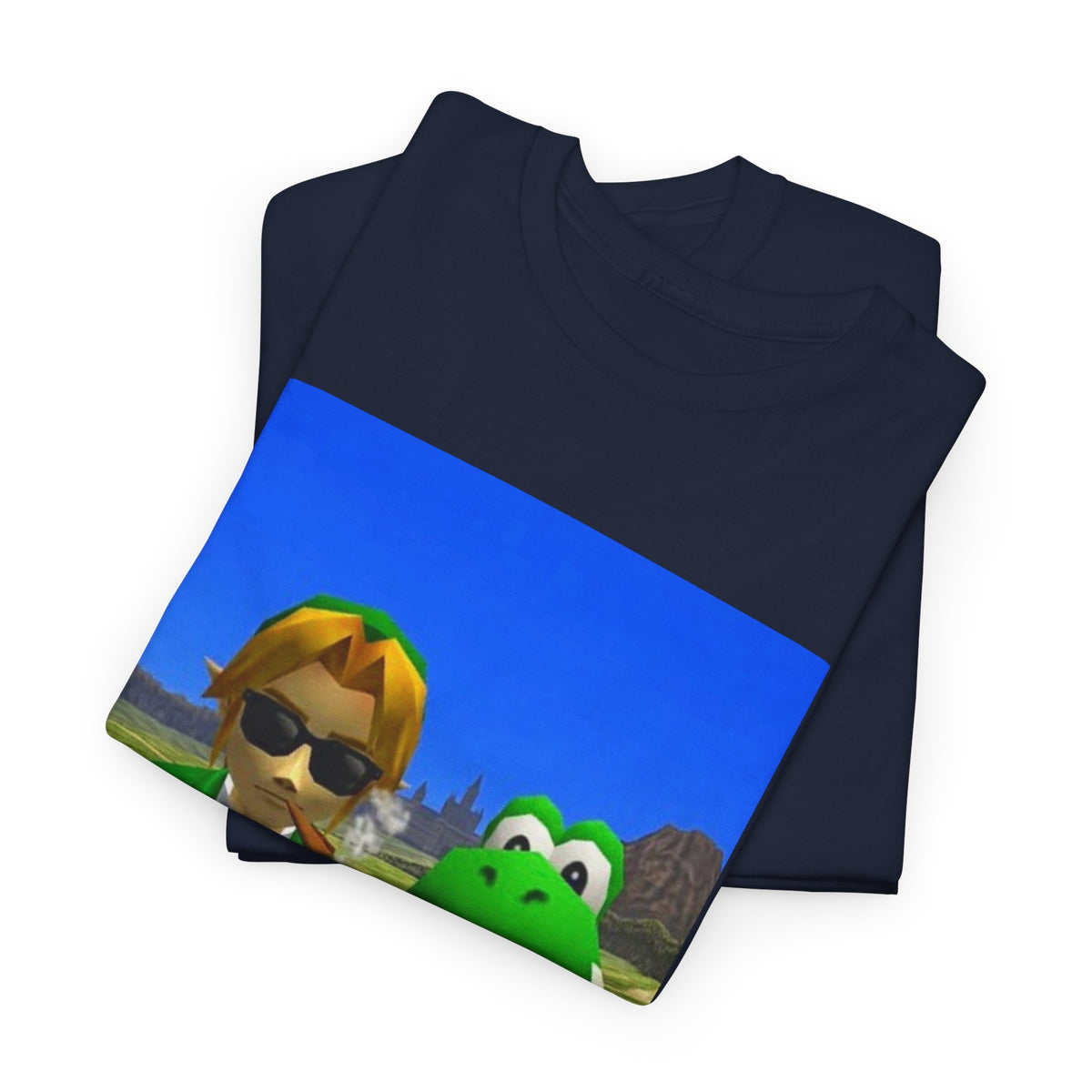 Link And Yoshi Smoking With Attitude