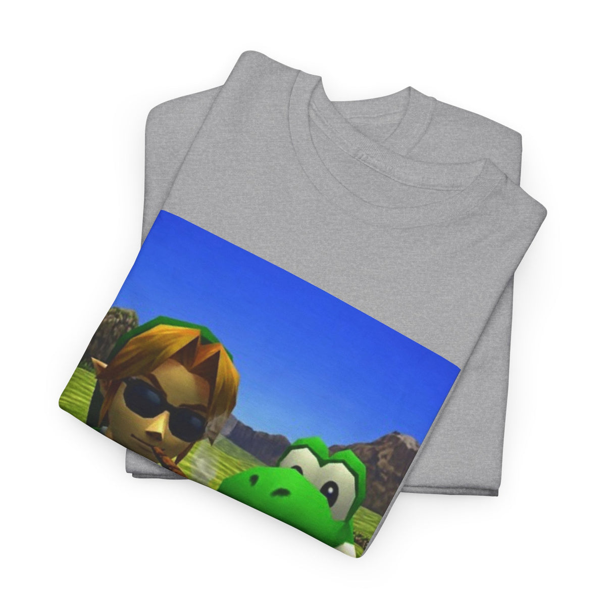 Link And Yoshi Smoking With Attitude Tee