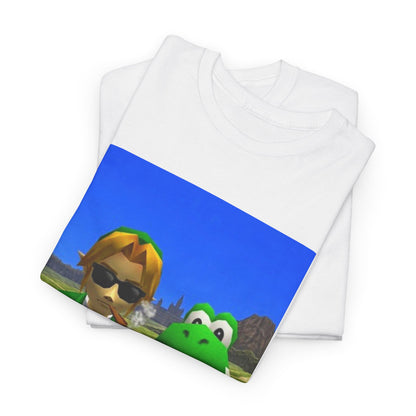 Link And Yoshi Smoking With Attitude