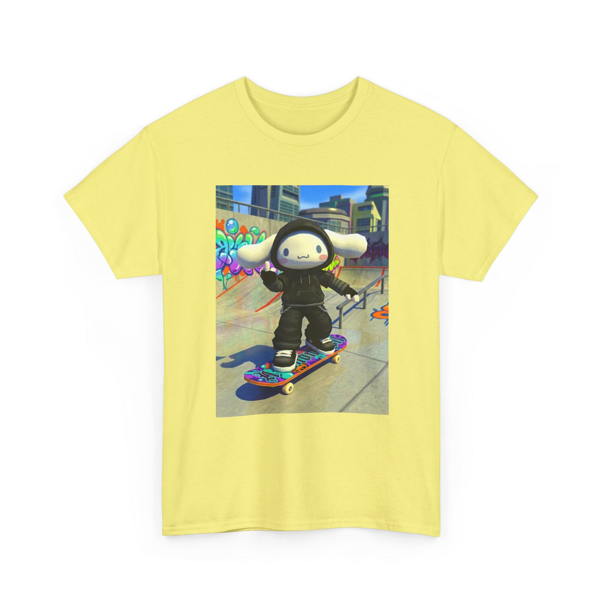 Edgy Cinnamoroll Skater Flipping Off Tee