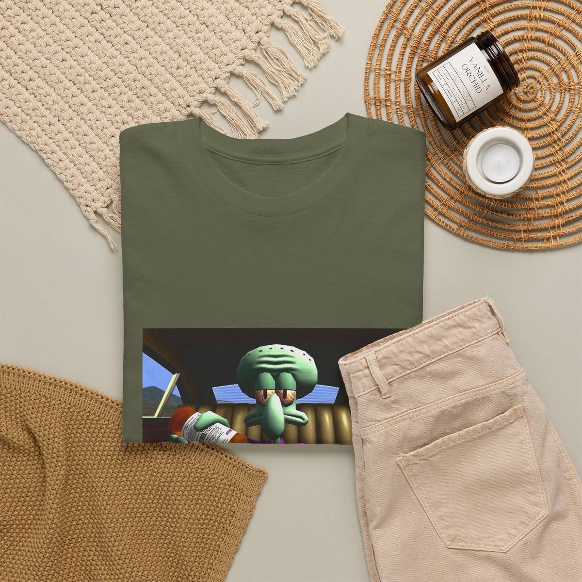 Squidward Pouring Lean In Car Tee
