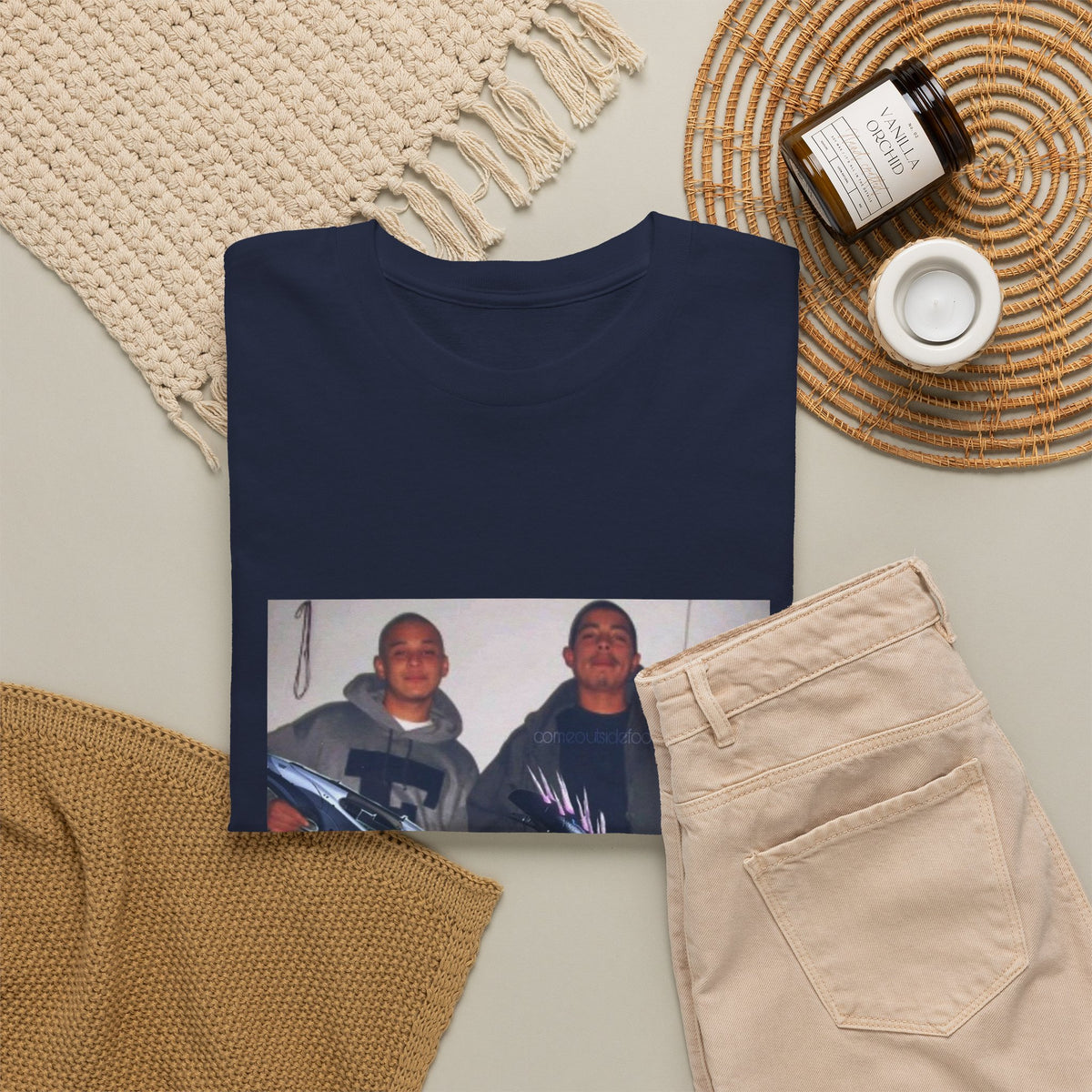 Midnight Leaf Pulse Graphic Tee