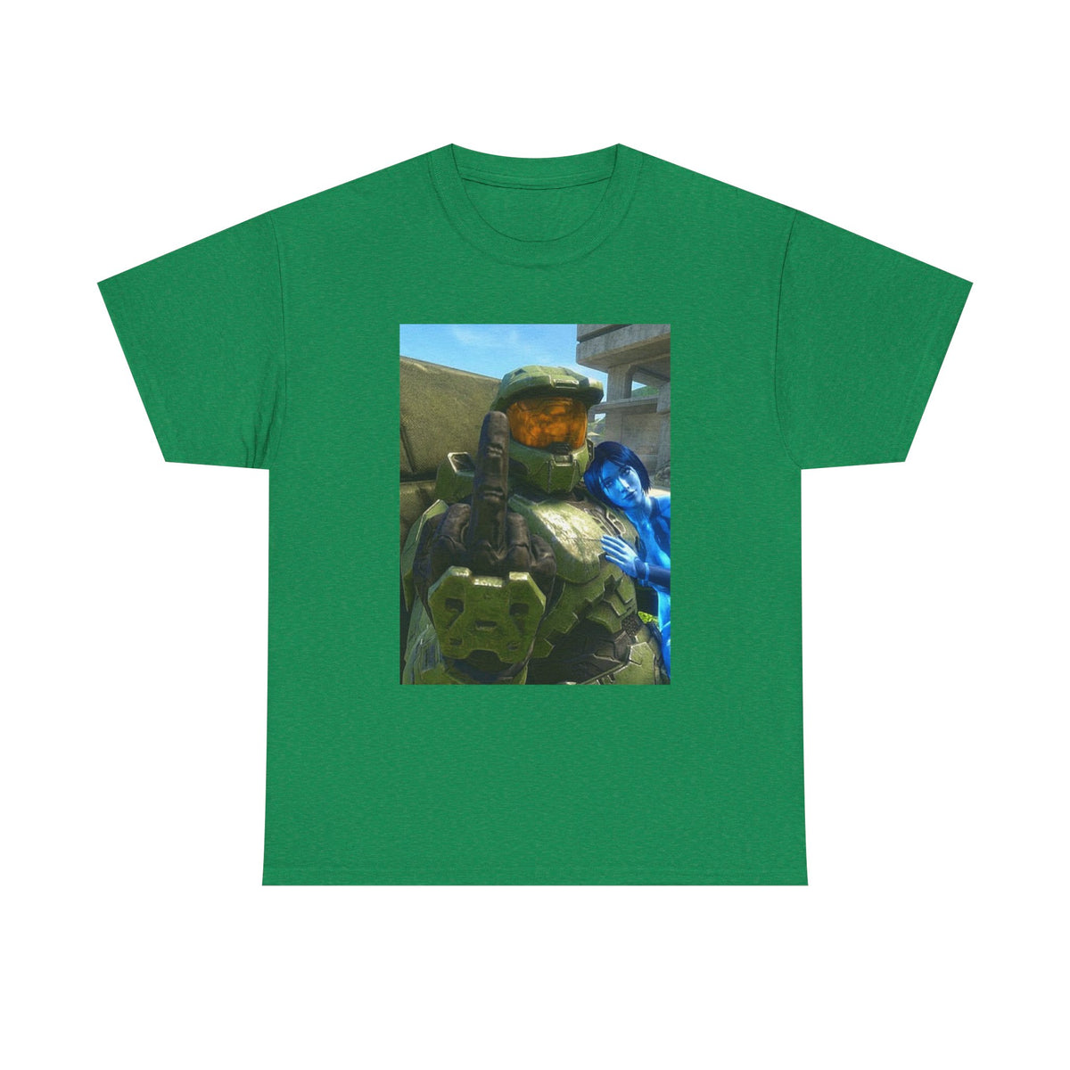Chief & Cortana Flipping The Bird Tee