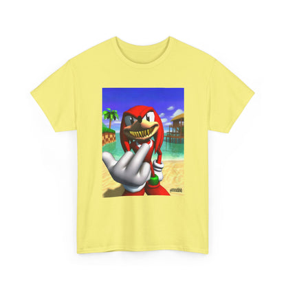 Grill Knuckles Flips Off On Beach Tee