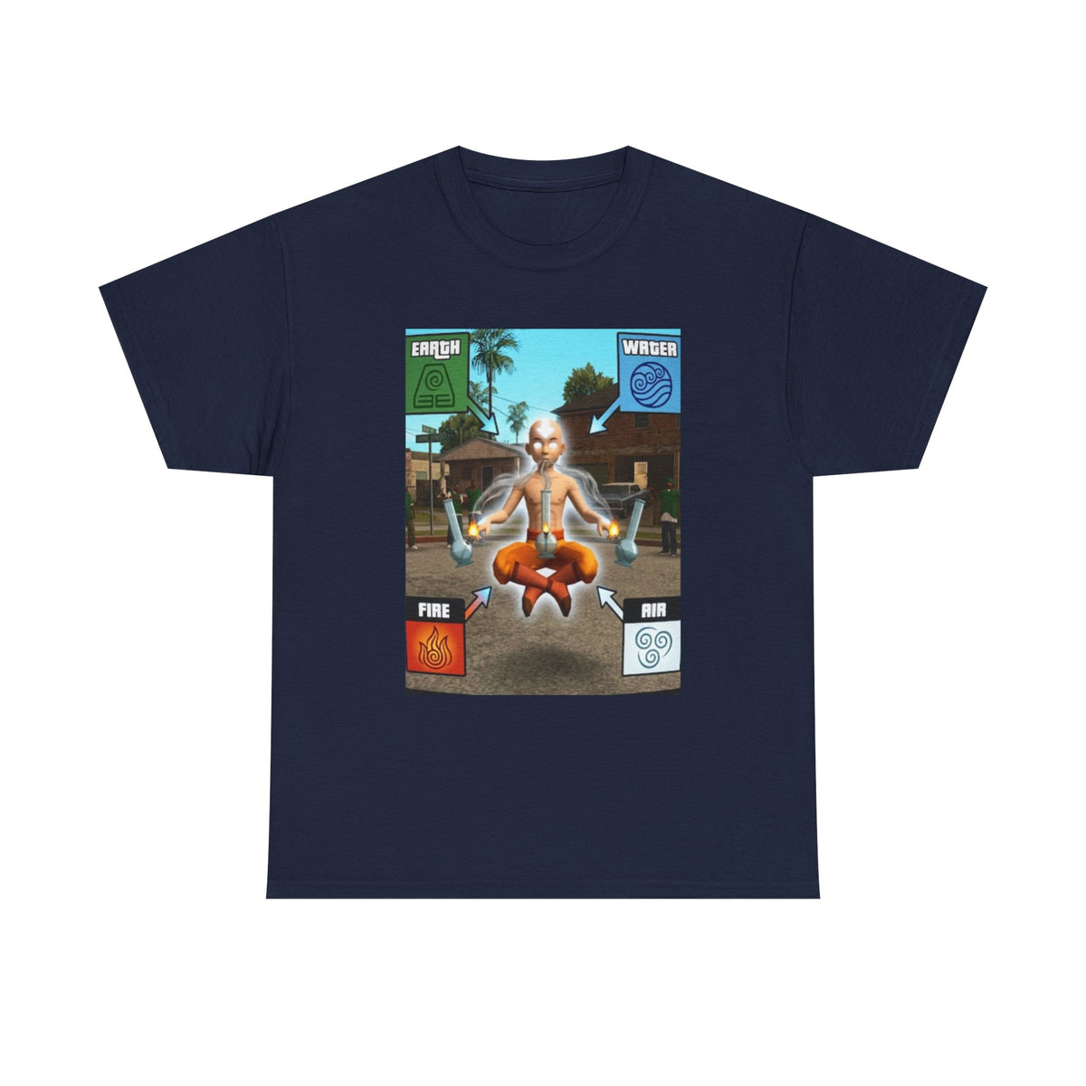 Avatar Aang Element Bending With Bongs Tee