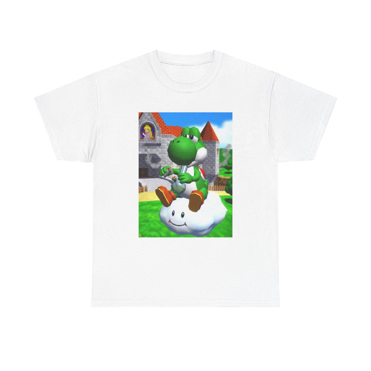 Yoshi Hitting The Bong On Cloud Tee