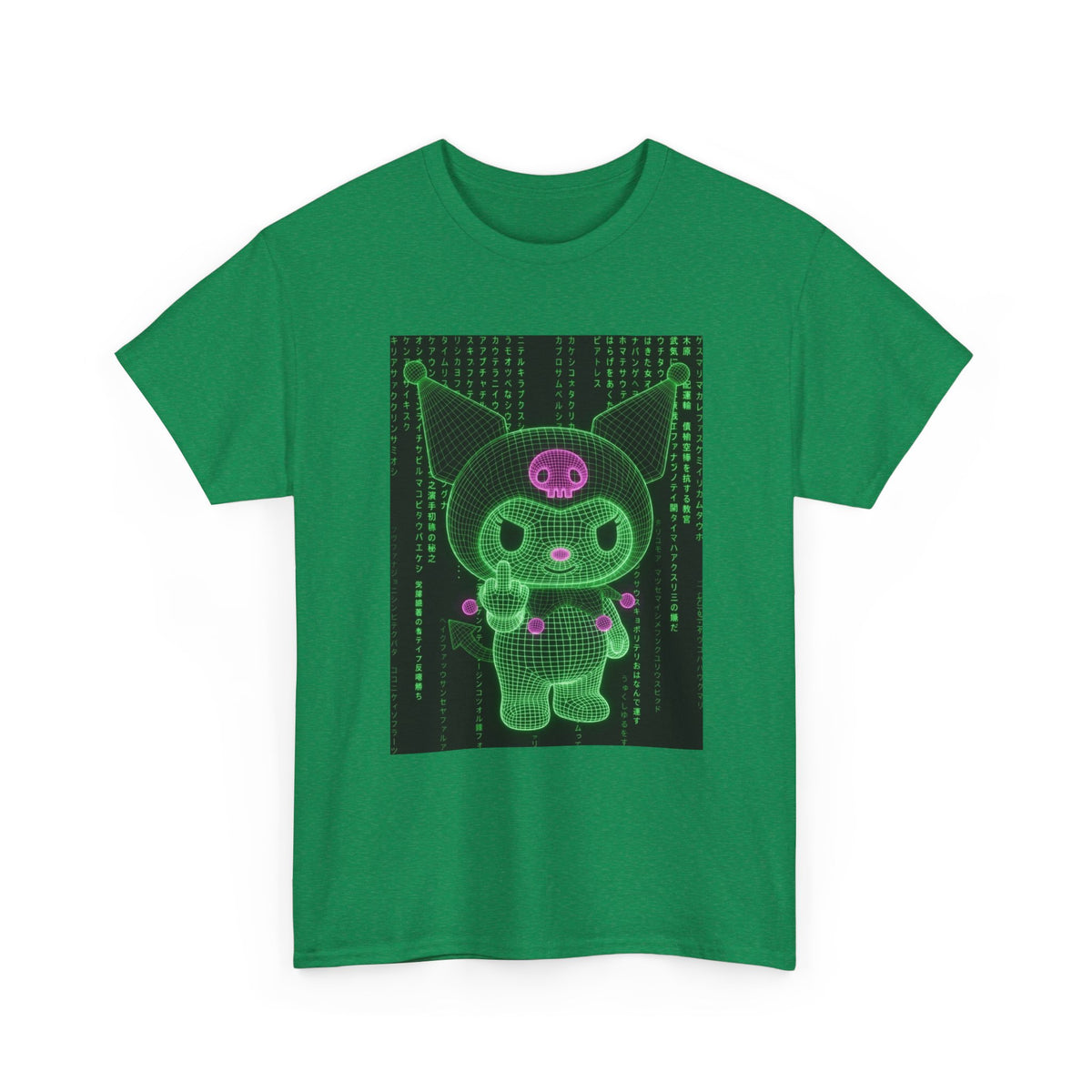 Wireframe Kuromi Flipping The Bird Tee