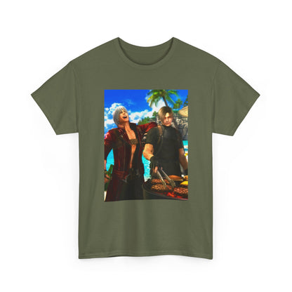 Dante and Leon Grilling on the Beach Tee