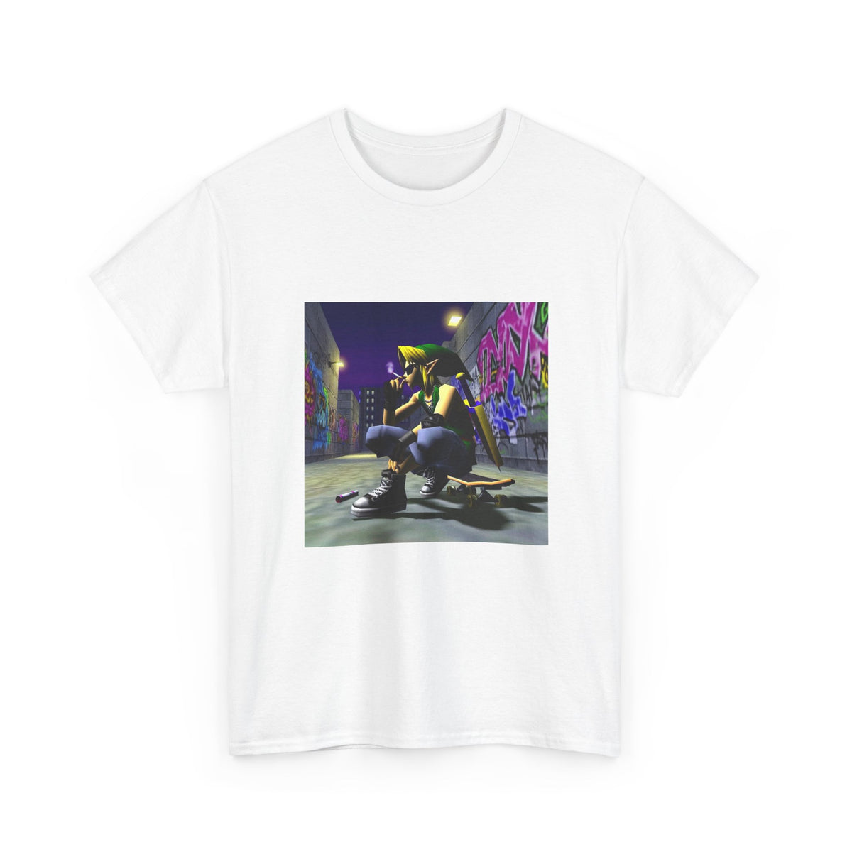 Edgy Link Smoking In Alley Tee