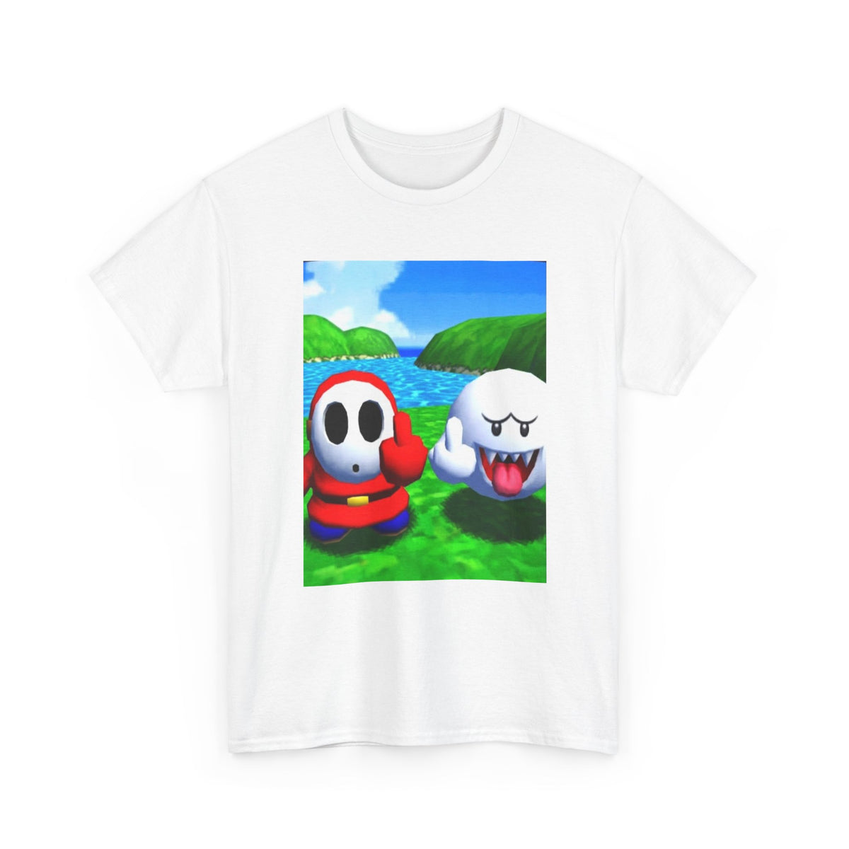 Shy Guy And Boo Middle Fingers Tee