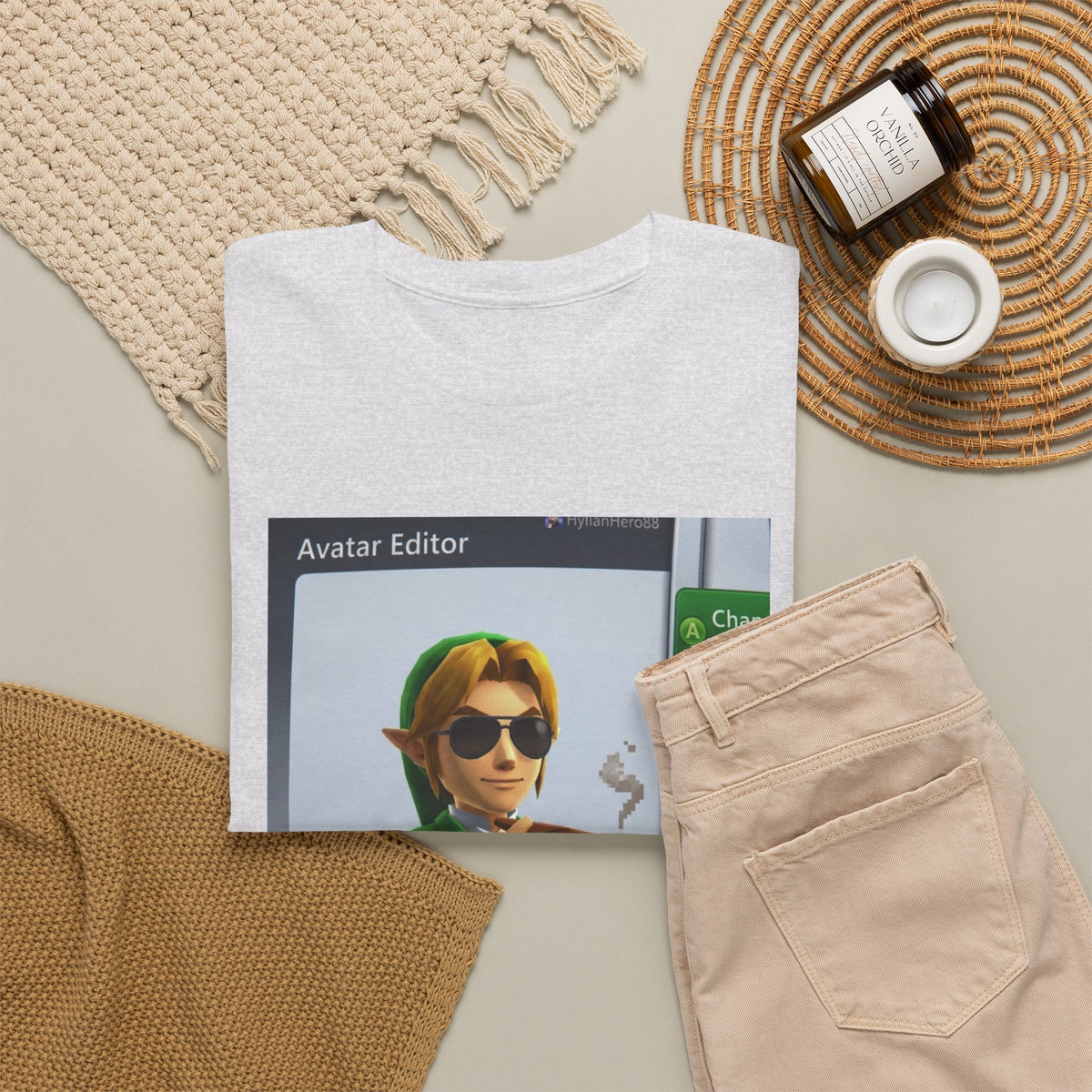 Hylian Hero Smoking A Stogie Tee