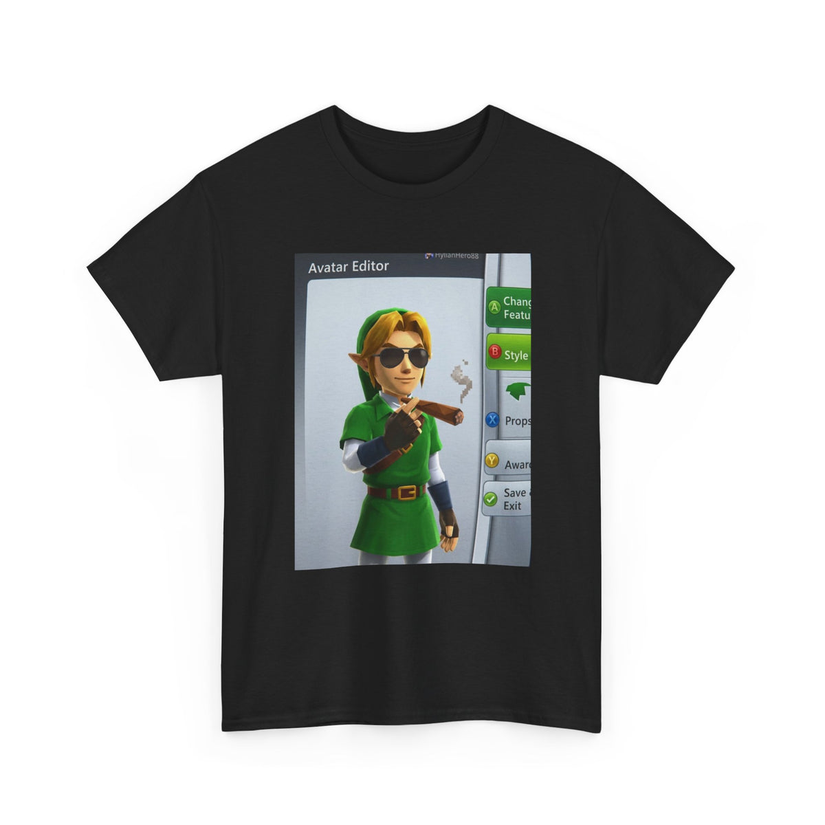 Hylian Hero Smoking A Stogie Tee