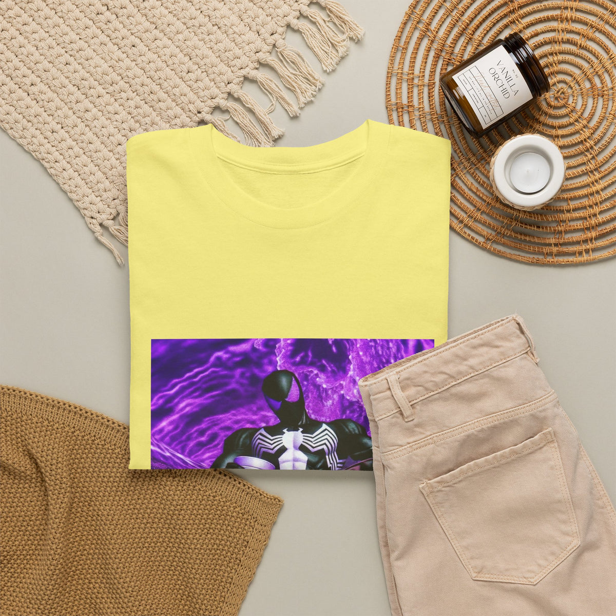 Symbiote Spider-Man Chilling with Lean Tee